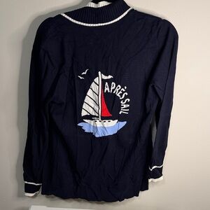 NWT Talbots Dark Blue Sweater with Light Accents